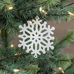 White Snowflake Ornaments (Set of 4)