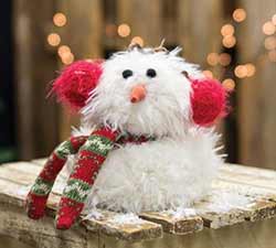 Furry Snowman with Ear Muffs