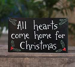 Our Backyard Studio All Hearts Come Home for Christmas Sign