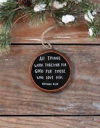 Our Backyard Studio All Things Work Together Verse Ornament (Personalized)