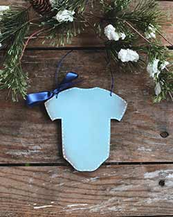 Baby Bodysuit Ornament - Blue