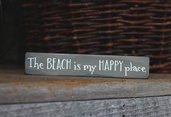 Beach is Happy Place Mini Stick Sign