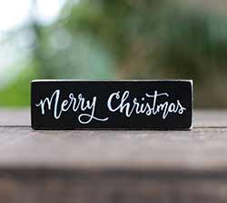 Merry Christmas Shelf Sitter - Black