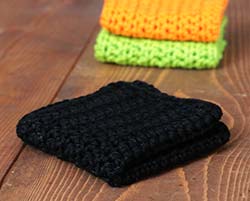 Black Crochet Dish Cloth