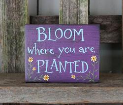 Bloom Sign with Flowers