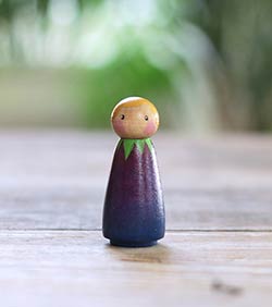 Blueberry Girl Peg Doll (or Ornament)