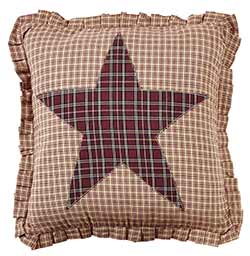 Bradford Star Applique Fabric Pillow Cover