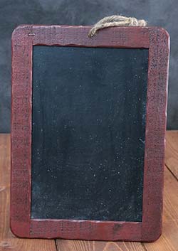 Rustic Wooden Chalkboard - Barn Red