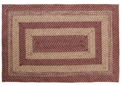 Burgundy and Tan Jute Rug - Rectangle (Special order Sizes)