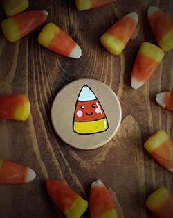 Candy Corn Magnet or Pin