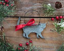 Cat Personalized Ornament - Gray