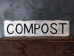 Compost Rustic Wood Sign