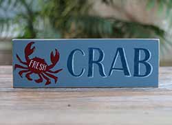 Fresh Crab Wood Sign