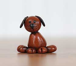 Brown Pup Figurine