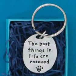 Rescued Quote Keychain