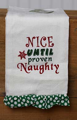 Naughty Until Nice Tea Towel