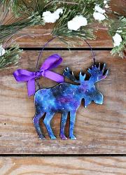 Galaxy Moose Personalized Ornament
