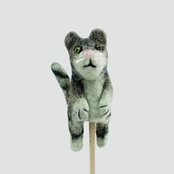 Gray Cat Finger Puppet