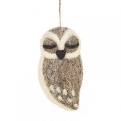 Gray Owl Ornament