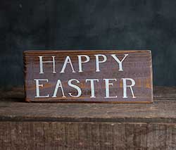 Happy Easter Hand Lettered Wood Sign - Purple
