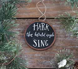 Hark The Herald Wood Slice Ornament (Personalized)