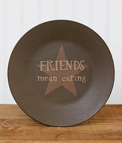 Friends Mean Caring Plate with Star
