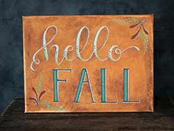 Hello Fall Canvas Painting