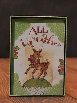 Dancing Reindeer Artisan Petite Christmas Cards