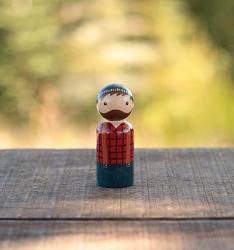 Lumberjack Peg Doll (or Ornament)