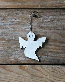 Distressed White Ghost Ornament