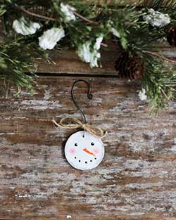 Mini Snowman Head Ornament