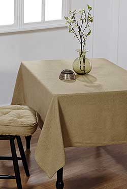 Natural Burlap Tablecloth, 60 x 102 inch