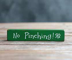 No Pinching Mini Stick Sign