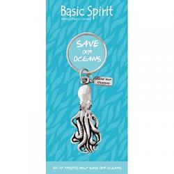 Octopus Save Our Oceans Keychain