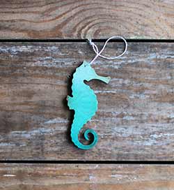 Our Backyard Studio Seahorse Ornament (Personalized)