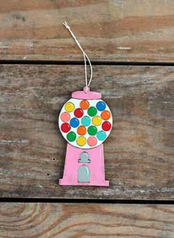 Gumball Machine Personalized Ornament - Pink