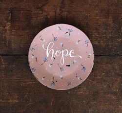 Hope Plate with Flowers