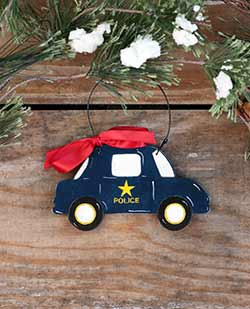 Police Car Ornament (Personalized)
