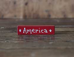 Our Backyard Studio America Mini Stick Shelf Sitter - Red