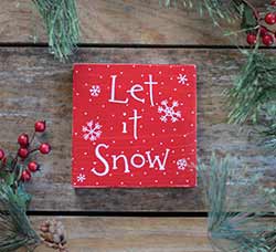 Let it Snow Shelf Sitter Sign