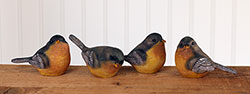 Robin Bird Figurine (Set of 4)