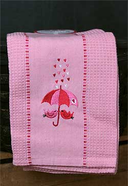 Showered with Love Embroidered Kitchen Towel