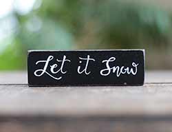 Let it Snow Shelf Sitter - Black