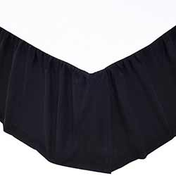 Solid Black Bed Skirt
