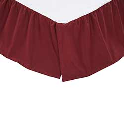 Solid Burgundy Bed Skirt - Queen