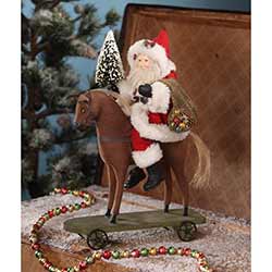 Santa on Pull Toy Horse
