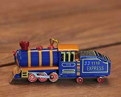 Blue Locomotive Ornament