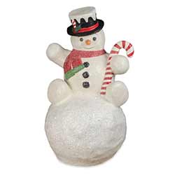 Large Paper Mache Snowman on Snowball