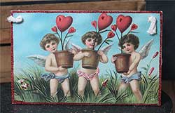 Vintage Valentine Postcard Plaque