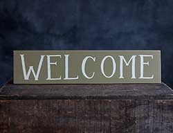 Welcome Wood Sign (Green)